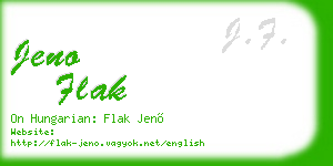 jeno flak business card